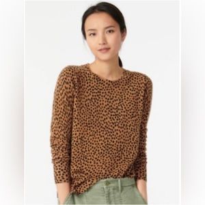 J.Crew cashmere leopard dot sweater